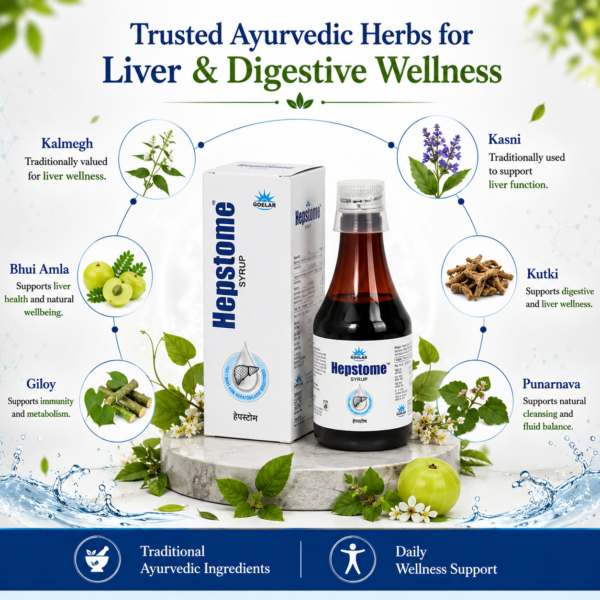 Hepstome Syrup - Ayurvedic Liver Tonic for Natural Liver Wellness