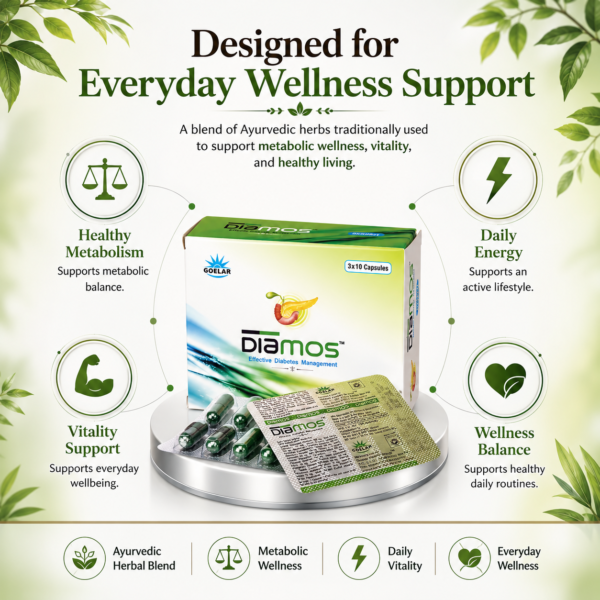 Diamos Capsule – Ayurvedic Support for Healthy Blood Sugar Balance