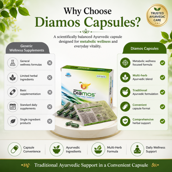 Diamos Capsule – Ayurvedic Support for Healthy Blood Sugar Balance