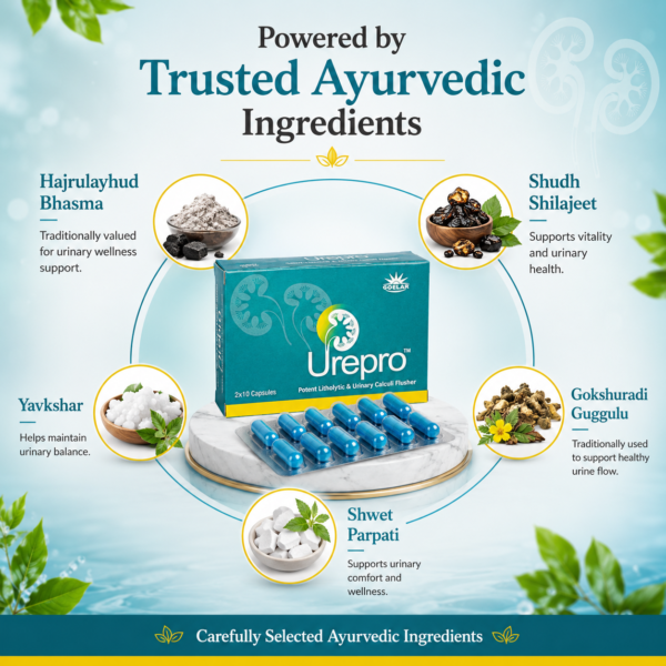 Urepro Capsule – Ayurvedic Herbal Support for Kidney & Urinary Wellness