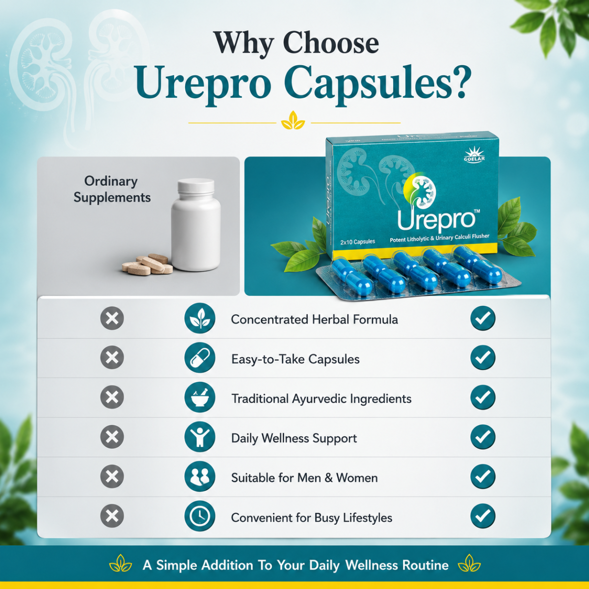 Urepro Capsule – Ayurvedic Herbal Support for Kidney & Urinary Wellness