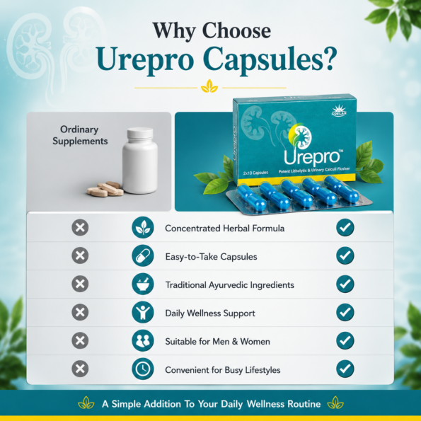 Urepro Capsule – Ayurvedic Herbal Support for Kidney & Urinary Wellness