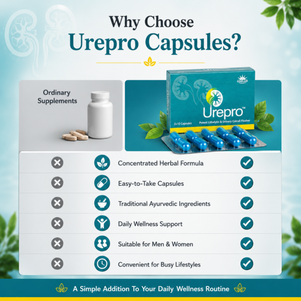 Urepro Capsule – Ayurvedic Herbal Support for Kidney & Urinary Wellness