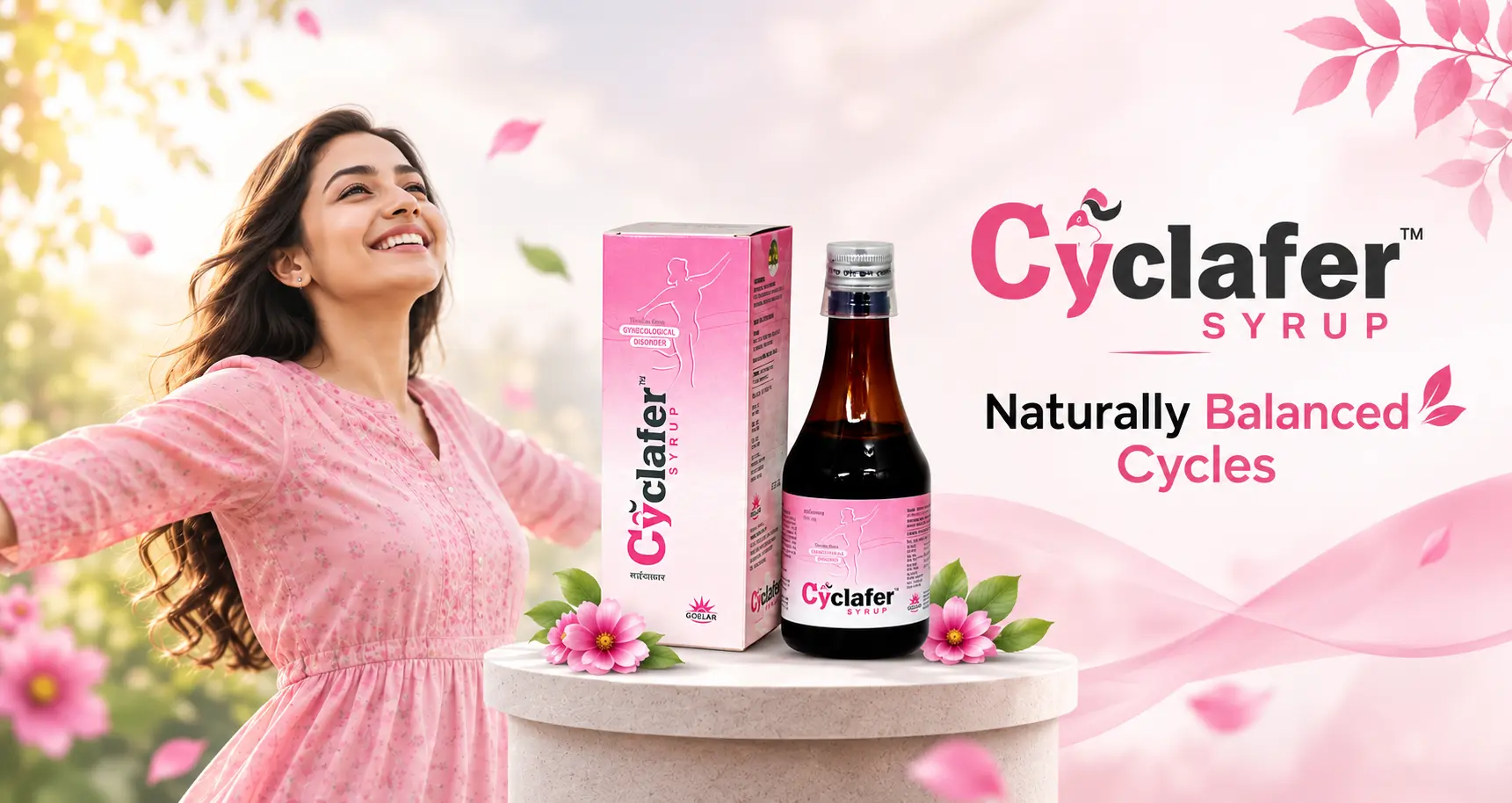 Cyclafer syrup for women's wellness