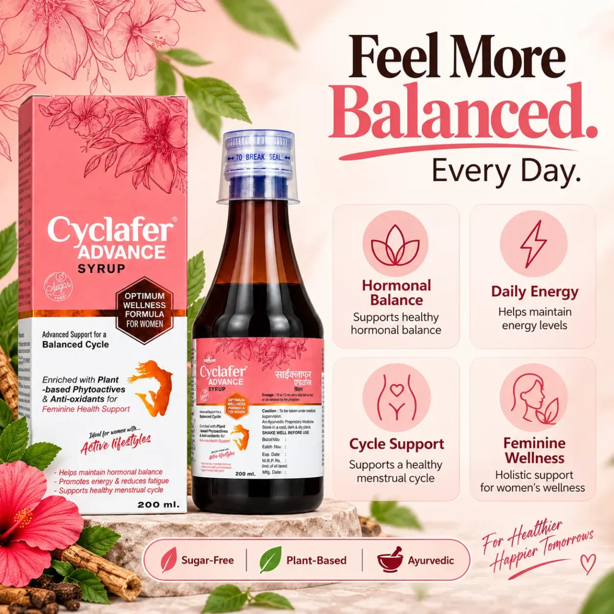 Cyclafer Advance Syrup – Ayurvedic Menstrual & Women's Wellness Support