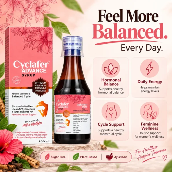 Cyclafer Advance Syrup – Ayurvedic Menstrual & Women's Wellness Support