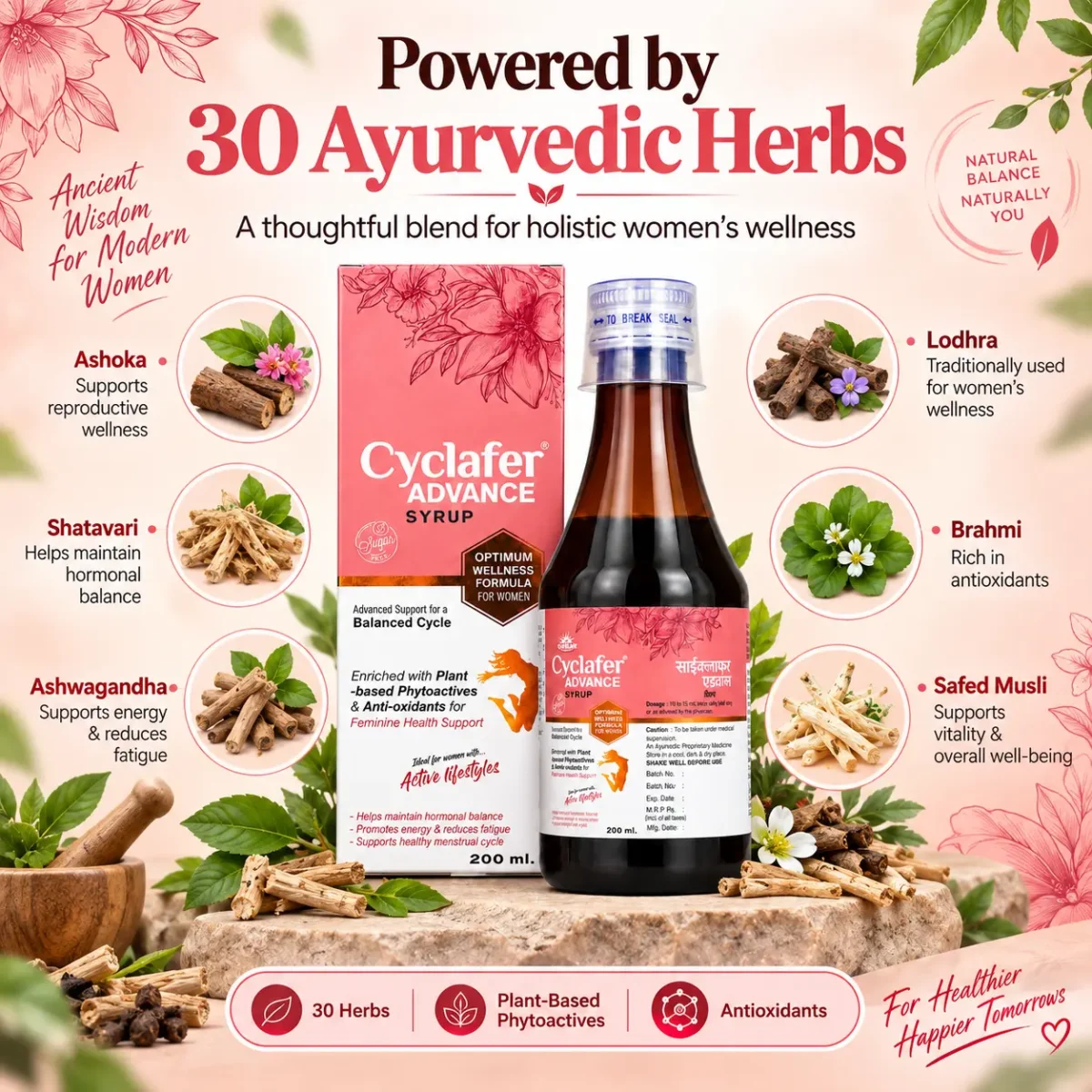 Cyclafer Advance Syrup – Ayurvedic Menstrual & Women's Wellness Support