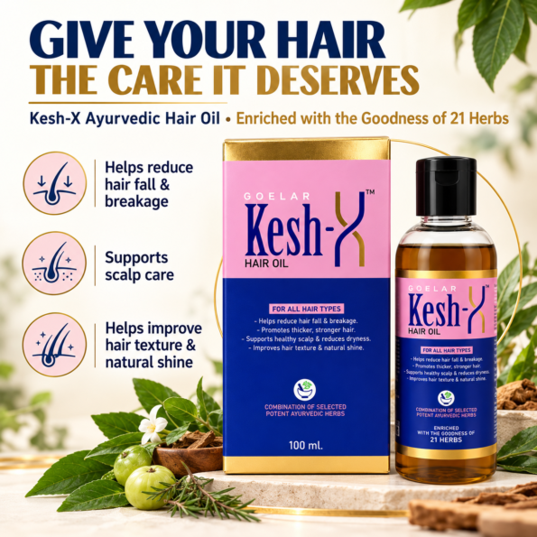 Kesh-X Hair Oil - Ayurvedic Hair Oil with 21 Herbs (100 ml)